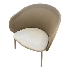 MINDO ラウンジチェアー ブラウン×アイボリー