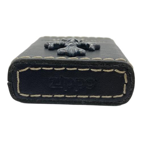ZIPPO SILVER Cross レザー