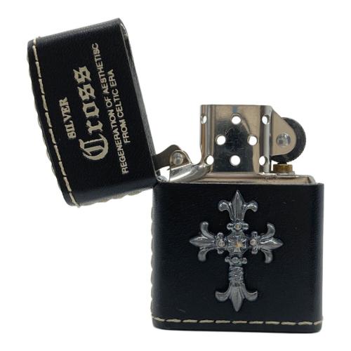 ZIPPO SILVER Cross レザー