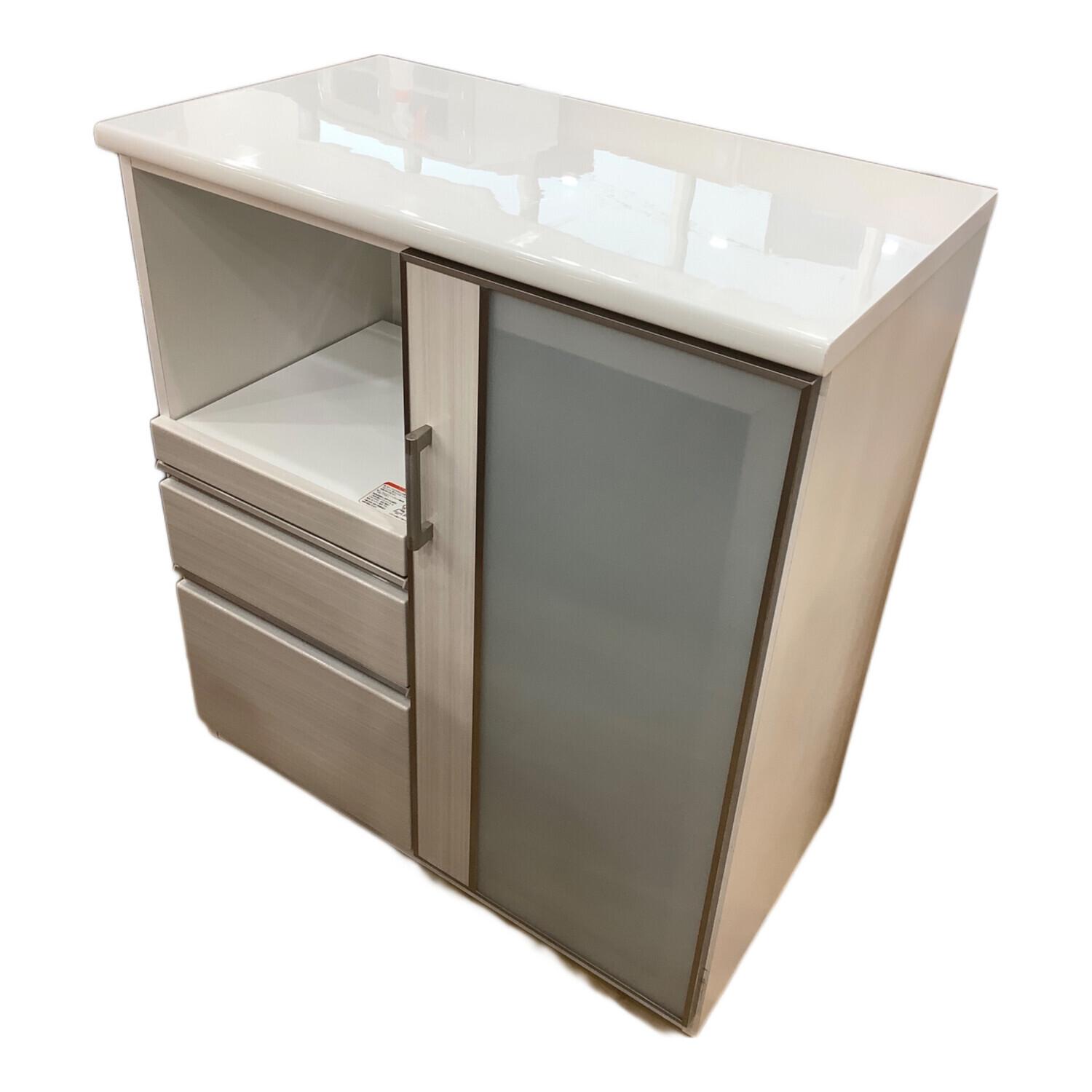 ニトリ キッチンカウンター ホワイト×アイボリー ポスティア90