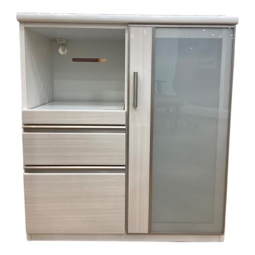 ニトリ キッチンカウンター ホワイト×アイボリー ポスティア90