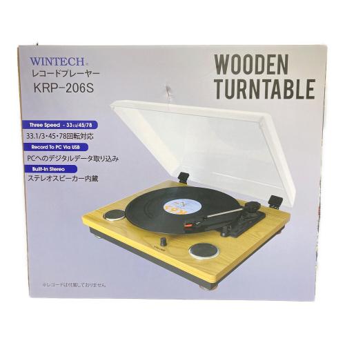 WINTECH (ウィンテック) レコードプレーヤー KRP-206S