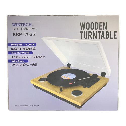 WINTECH (ウィンテック) レコードプレーヤー KRP-206S