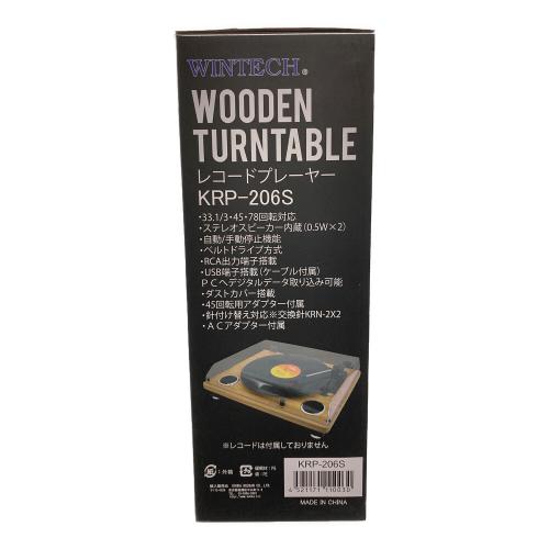 WINTECH (ウィンテック) レコードプレーヤー KRP-206S