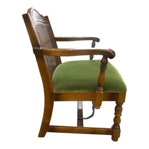 karimoku (カリモク) アームチェアー ブラウン×グリーン コロニアル