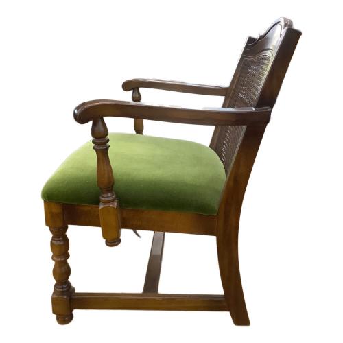 karimoku (カリモク) アームチェアー ブラウン×グリーン コロニアル