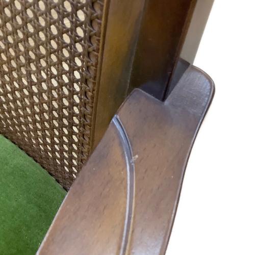 karimoku (カリモク) アームチェアー ブラウン×グリーン コロニアル