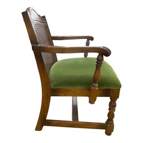 karimoku (カリモク) アームチェアー ブラウン×グリーン コロニアル