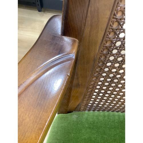 karimoku (カリモク) アームチェアー ブラウン×グリーン コロニアル