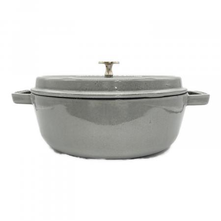 Staub (ストウブ) 両手鍋 26cm グレー ピコ・ココット・ラウンド