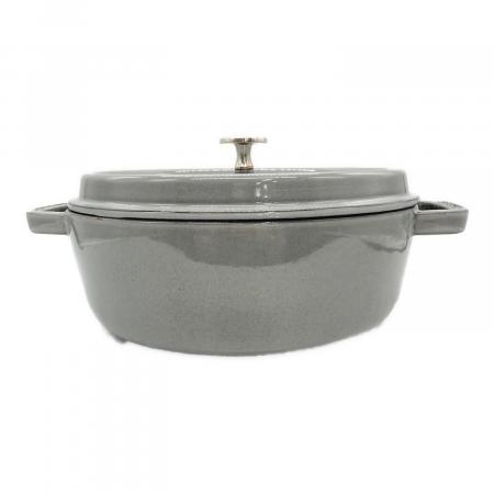 Staub (ストウブ) 両手鍋 26cm グレー ピコ・ココット・ラウンド