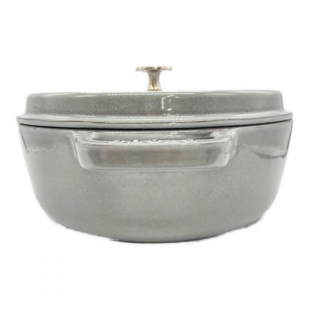 Staub (ストウブ) 両手鍋 26cm グレー ピコ・ココット・ラウンド