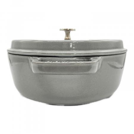 Staub (ストウブ) 両手鍋 26cm グレー ピコ・ココット・ラウンド