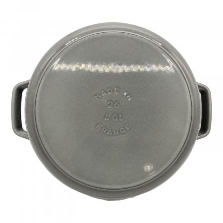 Staub (ストウブ) 両手鍋 26cm グレー ピコ・ココット・ラウンド
