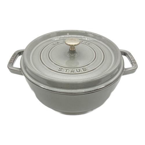 Staub (ストウブ) 両手鍋 26cm グレー ピコ・ココット・ラウンド