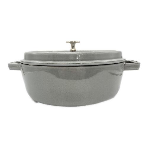 Staub (ストウブ) 両手鍋 26cm グレー ピコ・ココット・ラウンド