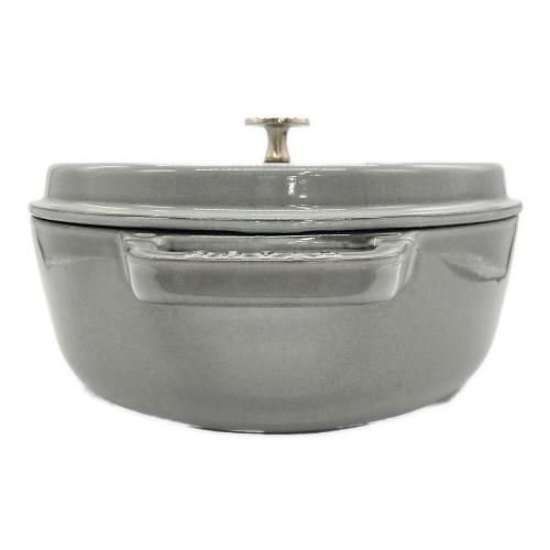 Staub (ストウブ) 両手鍋 26cm グレー ピコ・ココット・ラウンド