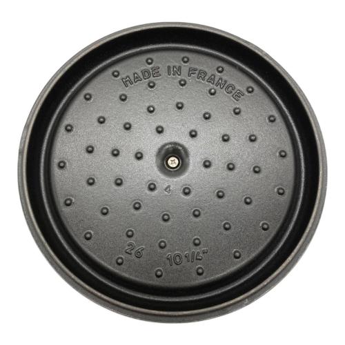 Staub (ストウブ) 両手鍋 26cm グレー ピコ・ココット・ラウンド