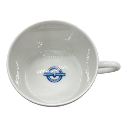 HERMES (エルメス) カップ&ソーサー ホワイト×ブルー