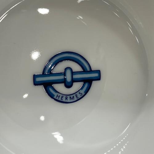 HERMES (エルメス) カップ&ソーサー ホワイト×ブルー. シェーヌダンクル