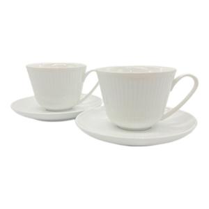 ROYAL COPENHAGEN (ロイヤル・コペンハーゲン) カップ&ソーサー 茶バミ有 ホワイトフルーテッド・プレイン