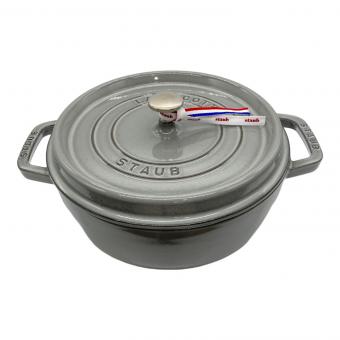 Staub (ストウブ) ピコ・ココット ラウンド シャロー SIZE 26cm グレー