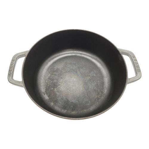 Staub (ストウブ) ピコ・ココット ラウンド シャロー SIZE 26cm グレー