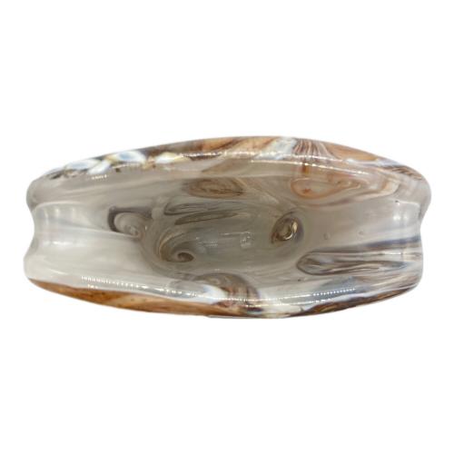 GOZO GLASS 花瓶 ブラウン×アイボリー