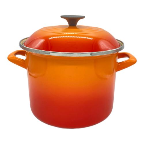 LE CREUSET (ルクルーゼ) 両手鍋 20cm オレンジ キャセロール