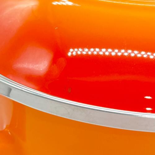 LE CREUSET (ルクルーゼ) 両手鍋 20cm オレンジ キャセロール