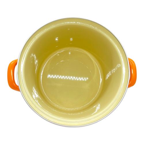 LE CREUSET (ルクルーゼ) 両手鍋 20cm オレンジ キャセロール