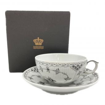 ROYAL COPENHAGEN (ロイヤル・コペンハーゲン) カップ&ソーサー ブラックフルーテッド ハーフレース