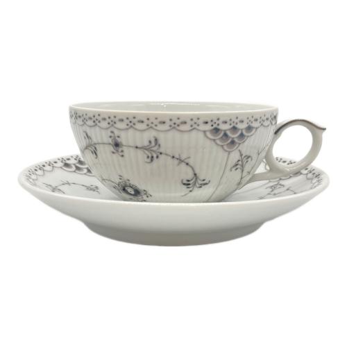 ROYAL COPENHAGEN (ロイヤル・コペンハーゲン) カップ&ソーサー ブラックフルーテッド ハーフレース