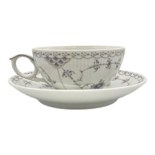 ROYAL COPENHAGEN (ロイヤル・コペンハーゲン) カップ&ソーサー ブラックフルーテッド ハーフレース