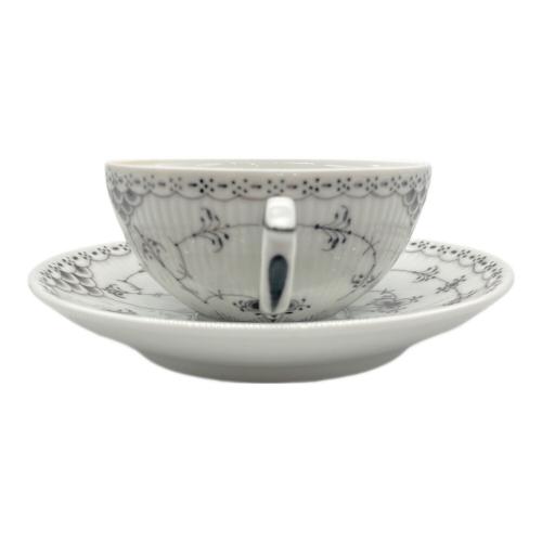 ROYAL COPENHAGEN (ロイヤル・コペンハーゲン) カップ&ソーサー ブラックフルーテッド ハーフレース