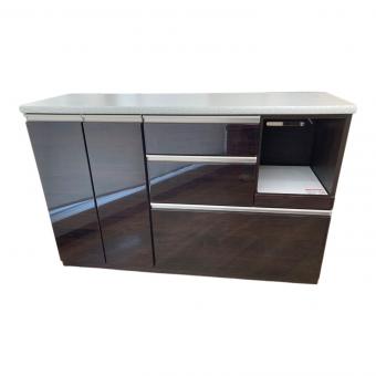 ニトリ キッチンカウンター 側面キズ有 ブラウン カウンターアルミナ2