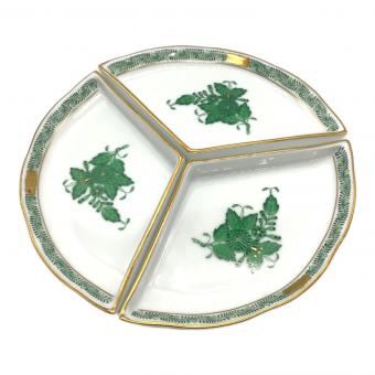 Herend (ヘレンド) 扇型プレート アポニーグリーン