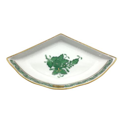 Herend (ヘレンド) 扇型プレート アポニーグリーン