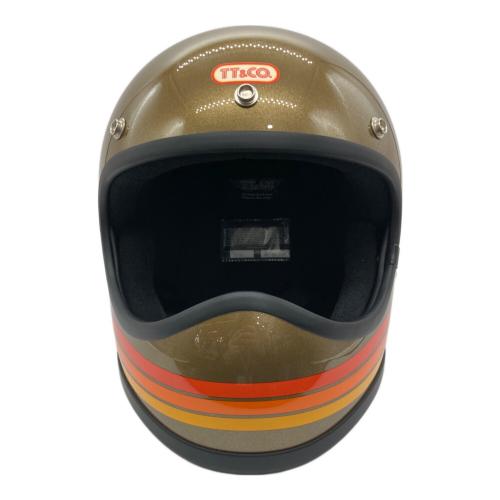 TT＆CO バイク用ヘルメット ベージュ＆オレンジ PSCマーク(バイク用ヘルメット)有