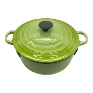 LE CREUSET (ルクルーゼ) 両手鍋 20cm/スピナッチ ココット・ロンド