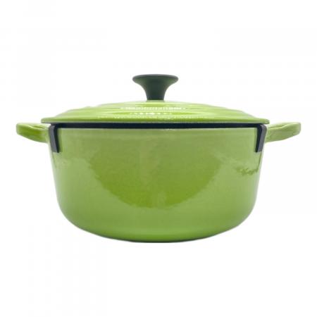 LE CREUSET (ルクルーゼ) 両手鍋 20cm/スピナッチ ココット・ロンド