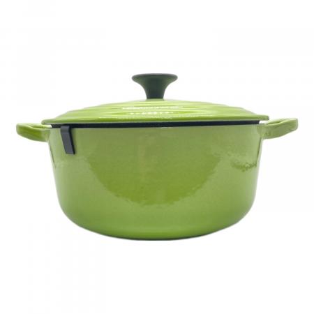 LE CREUSET (ルクルーゼ) 両手鍋 20cm/スピナッチ ココット・ロンド