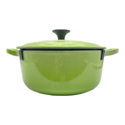 LE CREUSET (ルクルーゼ) 両手鍋 20cm/スピナッチ ココット・ロンド