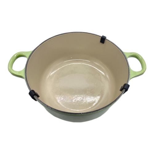 LE CREUSET (ルクルーゼ) 両手鍋 20cm/スピナッチ ココット・ロンド