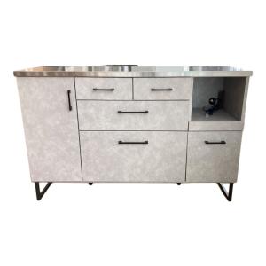 キッチンカウンター 303 グレー×シルバー