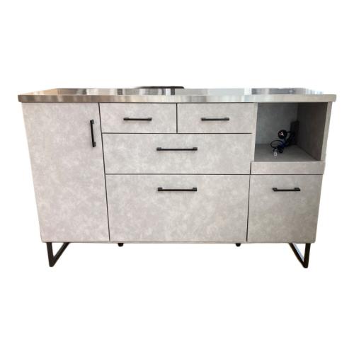 キッチンカウンター 303 グレー×シルバー