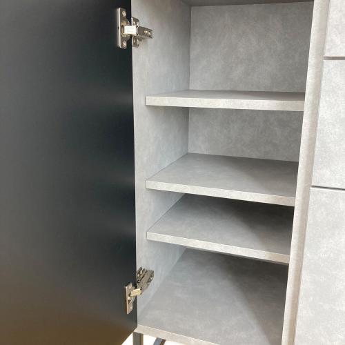 キッチンカウンター 303 グレー×シルバー