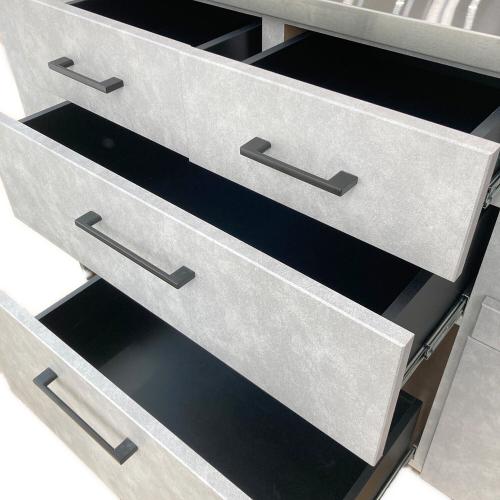 キッチンカウンター 303 グレー×シルバー