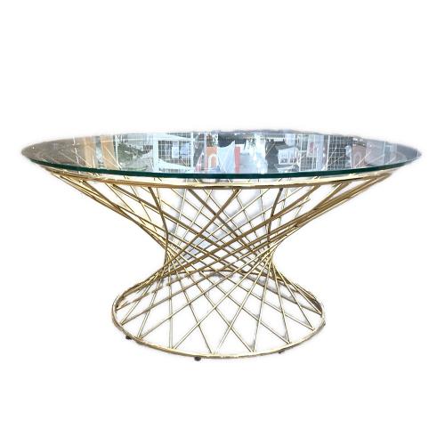 Franc franc (フランフラン) コーヒーテーブル 天板小キズ有 クリア×ゴールド