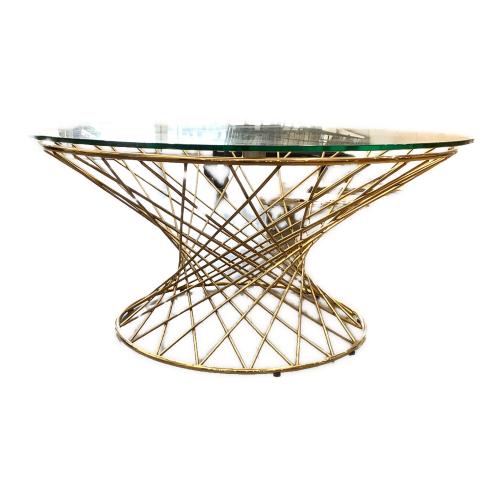 Franc franc (フランフラン) コーヒーテーブル 天板小キズ有 クリア×ゴールド